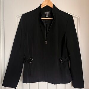 Rafaella Black Blazer with Buckle Accents
